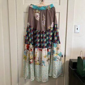 SUNDANCE X JOHNNY WAS SILK MAXI SKIRT size S